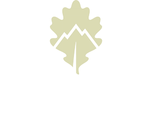 White and Cream Oak Ridge Recovery Logo